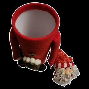 Santa Clause Wine/ Spirits Bottle Holder 12-inch Christmas Decorations